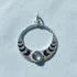 Sterling Silver Labradorite Moon Phases Pendant