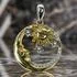 Sterling Silver and Gold Moon, Sun & Stars Pendant