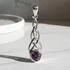 Sterling Silver Amethyst CZ Celtic Knot Pendant