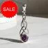 Sterling Silver Amethyst CZ Celtic Knot Pendant [Sale]