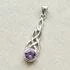 Sterling Silver Amethyst CZ Celtic Knot Pendant