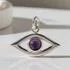 Sterling Silver Amethyst Evil Eye Pendant