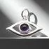 Sterling Silver Amethyst Evil Eye Pendant