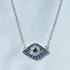 Sterling Silver CZ Evil Eye Necklace