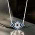 Sterling Silver CZ Evil Eye Necklace