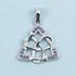 Sterling Silver Amethyst CZ Celtic Harmony Pendant