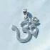 Sterling Silver Rainbow Moonstone Aum Pendant by Peter Stone