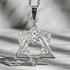 Sterling Silver White Opal Star of David Pendant