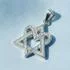Sterling Silver White Opal Star of David Pendant