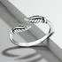 Sterling Silver Angel's Feather Toe/Midi Ring