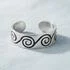 Sterling Silver Celtic Spirals Toe/Midi Ring