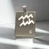 Sterling Silver Zodiac Pendant Aquarius