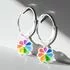 Sterling Silver Chakra Daisy Hoop Earrings