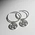 Sterling Silver Pentacle Hoop Earrings