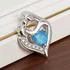 Sterling Silver Blue Opal Mother and Child Pendant