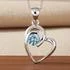 Sterling Silver Blue Topaz Heart Pendant [Sale]