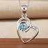 Sterling Silver Blue Topaz Heart Pendant [Sale]
