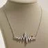 Sterling Silver and Rose Gold Heartbeat Necklace [Sale]
