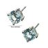 Sterling Silver Blue Topaz Stud Earrings