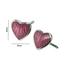 Sterling Silver Pink Enamel Heart Stud Earrings