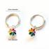 Sterling Silver Chakra Daisy Hoop Earrings