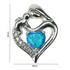 Sterling Silver Blue Opal Mother and Child Pendant