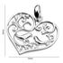 Sterling Silver Lovebirds Heart Pendant