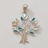 Sterling Silver Blue Opal Tree of Life Pendant