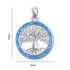 Sterling Silver Blue Opal Tree of Life Pendant