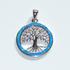 Sterling Silver Blue Opal Tree of Life Pendant
