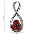 Sterling Silver Red Poppy Infinity Pendant