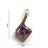 Sterling Silver Amethyst Cube Pendant