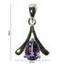 Sterling Silver Amethyst Wishbone Pendant