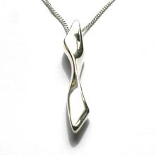 Sterling Silver Solid Twist Pendant