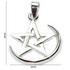 Sterling Silver Maiden Moon Pentagram Pendant