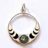 Sterling Silver Labradorite Moon Phases Pendant