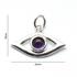 Sterling Silver Amethyst Evil Eye Pendant