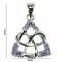 Sterling Silver Amethyst CZ Celtic Harmony Pendant