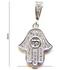 Sterling Silver Hamsa Chai Necklace