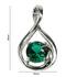 Sterling Silver Emerald Infinity Pendant