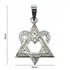 Sterling Silver White Opal Star of David Pendant