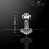 Sterling Silver Thor's Hammer Pendant by Peter Stone