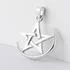 Sterling Silver Maiden Moon Pentagram Pendant