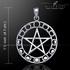 Sterling Silver Moon Phases Pentacle Pendant by Peter Stone