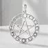 Peter Stone Sterling Silver Moon Phases Pentacle Pendant