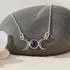 Sterling Silver Amethyst Triple Moon Necklace