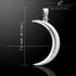 Sterling Silver Crescent Moon Pendant by Peter Stone