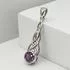 Sterling Silver Amethyst CZ Celtic Knot Pendant