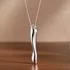 Sterling Silver Solid Twist Pendant